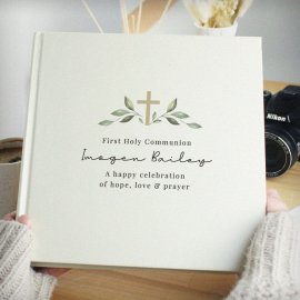 (image for) Personalised Religious Cross Square Photo Album