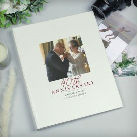(image for) Personalised Photo Upload 40th Anniversary Traditional Photo Album