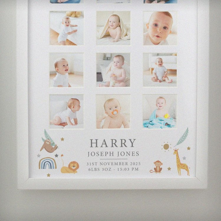 Modal Additional Images for Personalised Animals White Multi Photo Frame