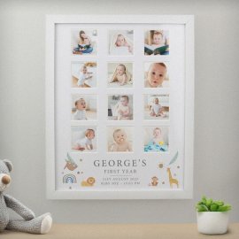 (image for) Personalised Animals White Multi Photo Frame