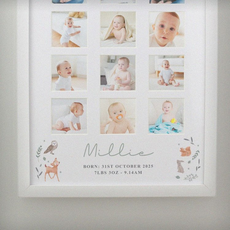 Modal Additional Images for Personalised Woodland Animal White Multi Photo Frame