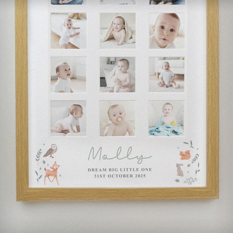 Modal Additional Images for Personalised Woodland Animal Oak Multi Photo Frame