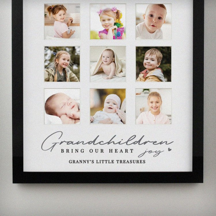 Modal Additional Images for Personalised Grandchildren Black Multi Photo Frame