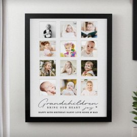 (image for) Personalised Grandchildren Black Multi Photo Frame