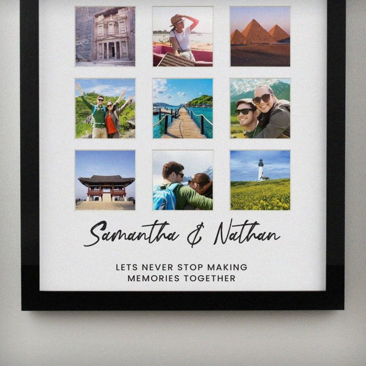 Modal Additional Images for Personalised Black Multi Photo Frame