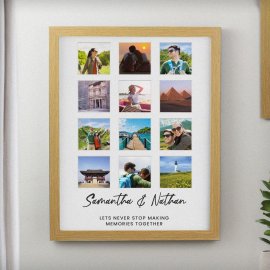 (image for) Personalised Oak Multi Photo Frame