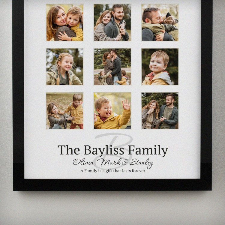 Modal Additional Images for Personalised Family Black Multi Photo Frame
