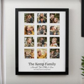(image for) Personalised Family Black Multi Photo Frame