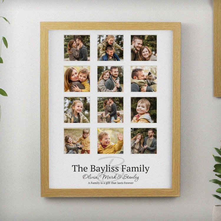Modal Additional Images for Personalised Family Oak Multi Photo Frame