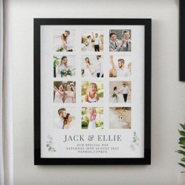 (image for) Personalised Wedding Black Multi Photo Frame