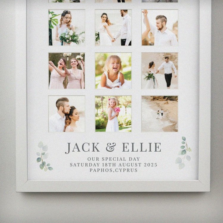 Modal Additional Images for Personalised Wedding White Multi Photo Frame