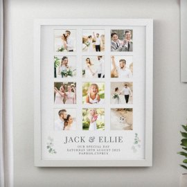 (image for) Personalised Wedding White Multi Photo Frame