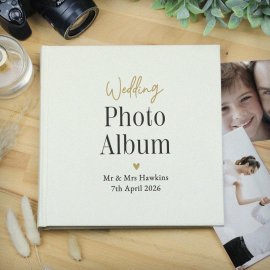 (image for) Personalised Black & Gold Free Text Square Album