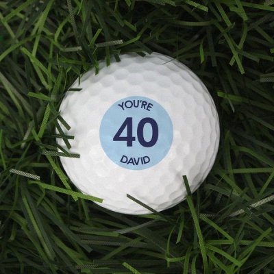 (image for) Personalised Blue Big Age Golf Ball