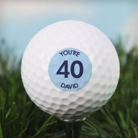 (image for) Personalised Blue Big Age Golf Ball