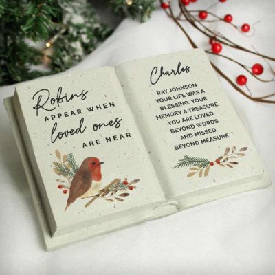 (image for) Personalised Robins Appear.. Memorial Book