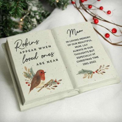 (image for) Personalised Robins Appear.. Memorial Book
