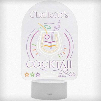(image for) Personalised Cocktail LED Colour Changing Night Light