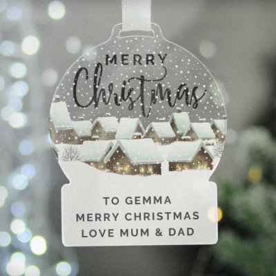 (image for) Personalised Christmas Home Acrylic Snowglobe Decoration
