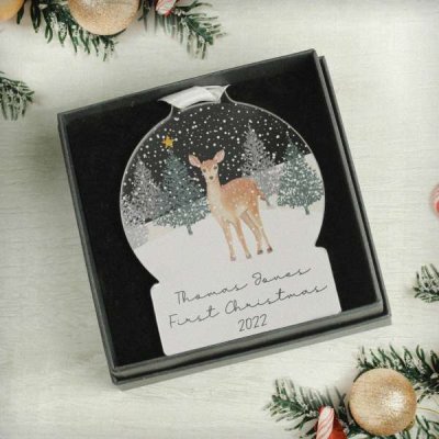 (image for) Personalised A Winter's Night Acrylic Snowglobe Decoration