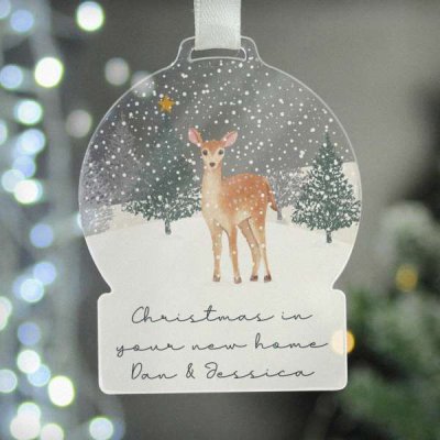 (image for) Personalised A Winter's Night Acrylic Snowglobe Decoration