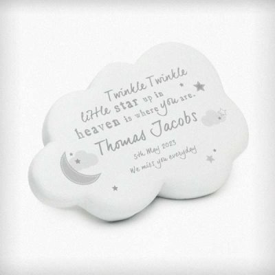 (image for) Personalised Twinkle Twinkle Resin Memorial Cloud