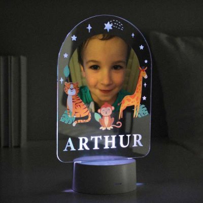 (image for) Personalised Animal Photo Upload LED Colour Changing Night Light