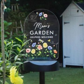 (image for) Personalised Flower Garden Outdoor Solar Light