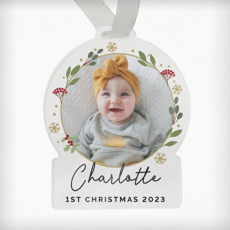 Modal Additional Images for Personalised Photo Upload Acrylic Christmas Decoration