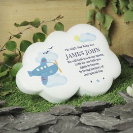 (image for) Personalised Plane Resin Memorial Cloud