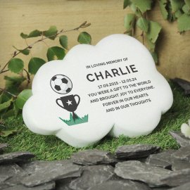 (image for) Personalised Football Resin Memorial Cloud