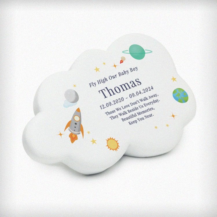Modal Additional Images for Personalised Space Resin Memorial Cloud