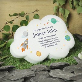 (image for) Personalised Space Resin Memorial Cloud
