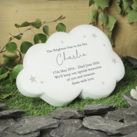 (image for) Personalised Stars Resin Memorial Cloud