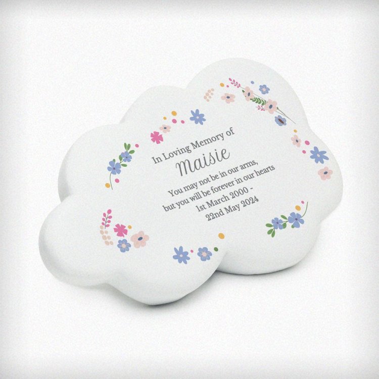 Modal Additional Images for Personalised Floral Resin Memorial Cloud