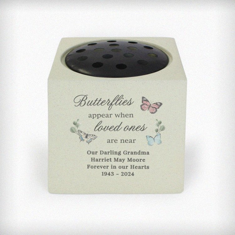 Modal Additional Images for Personalised Butterflies Appear Memorial Vase