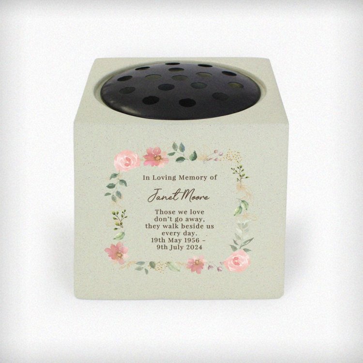 Modal Additional Images for Personalised Floral Memorial Vase