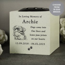 (image for) Personalised Dog Breed Memorial Garden Vase