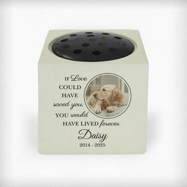 Modal Additional Images for Personalised Pet Photo Upload Memorial Garden Vase