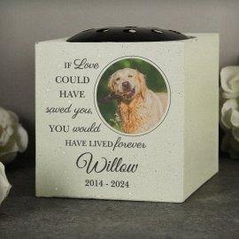 (image for) Personalised Pet Photo Upload Memorial Garden Vase