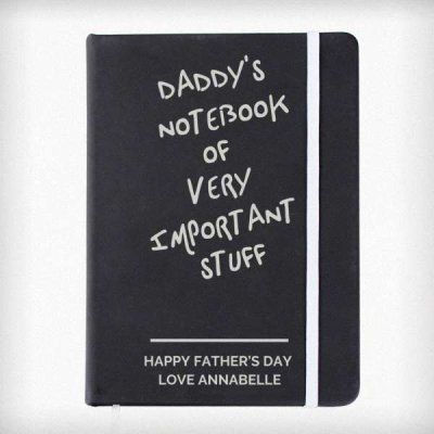 (image for) Personalised Free Text Black Hardback Notebook