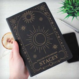 (image for) Personalised Celestial Black Hardback Notebook