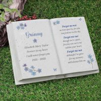(image for) Personalised Forget Me Not Memorial Resin Book