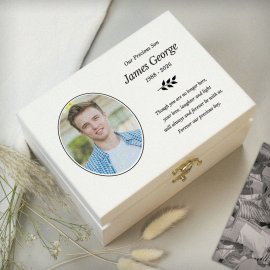 (image for) Personalised Photo Upload Memorial Keepsake Box