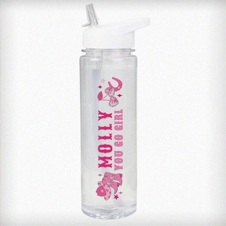 Modal Additional Images for Personalised Cowgirl Water Bottle