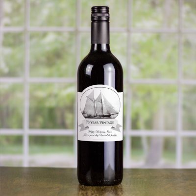 (image for) Schooner Personalised Birthday Gift Labelled Wine