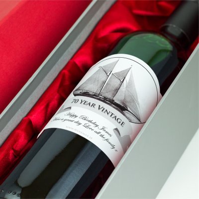 (image for) Schooner Personalised Birthday Gift Labelled Wine