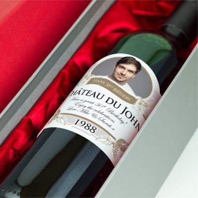 (image for) Colour Birthday Present Personalised Birthday Wine