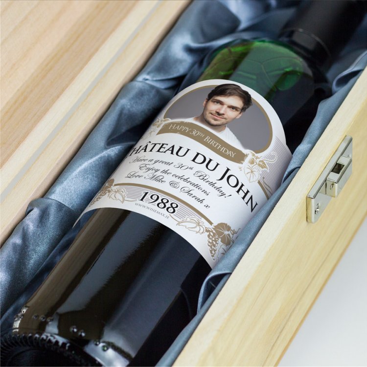 (image for) 30th Birthday Present Personalised Birthday Wine - Click Image to Close
