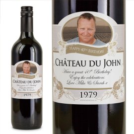 (image for) 40th Birthday Present Personalised Birthday Gift Wine
